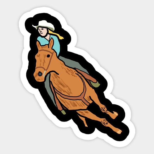 Rodeo Rider Sticker by Mark Ewbie